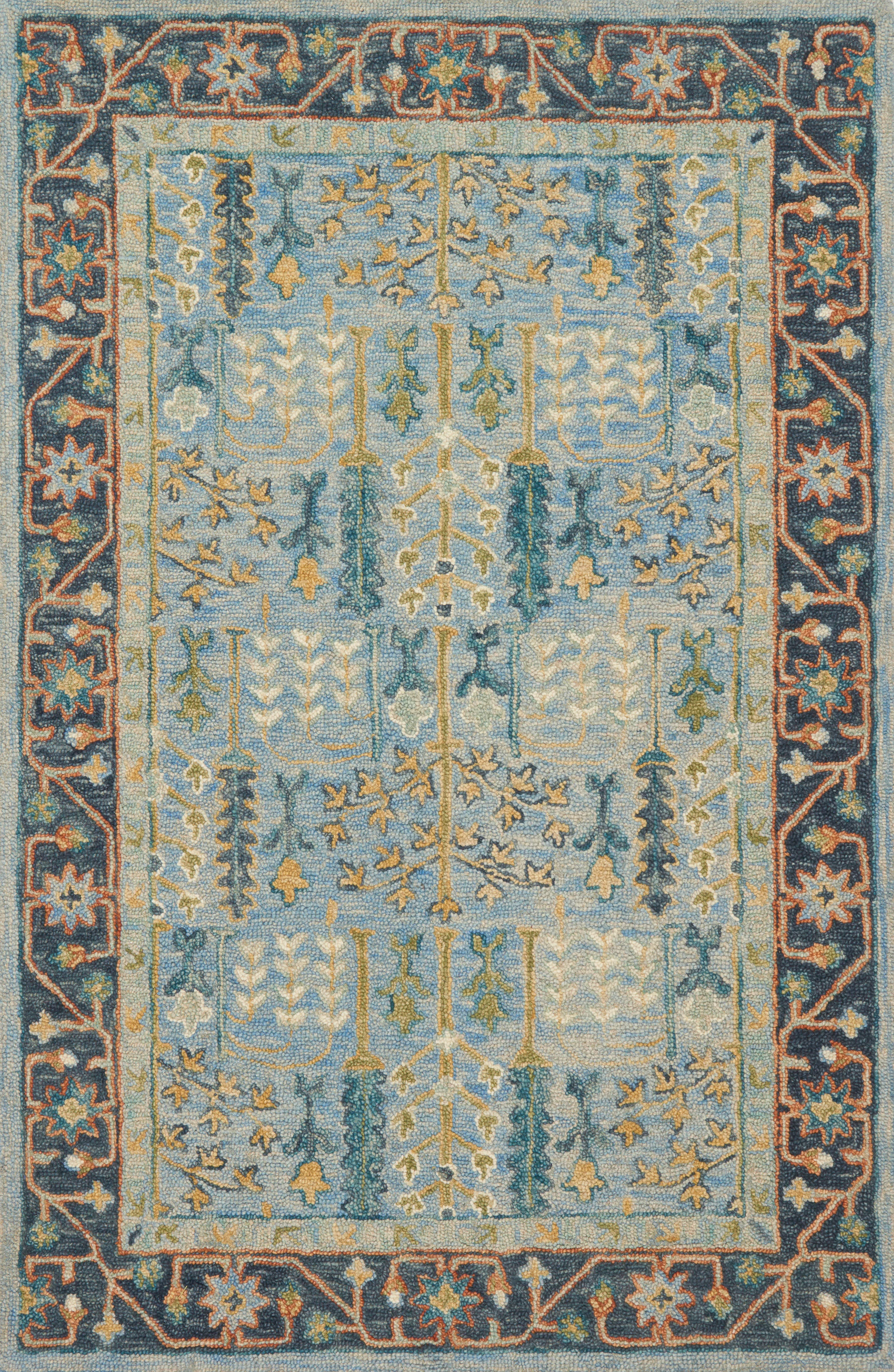 Victoria Lt Blue / Dk Blue Rug - Image 1