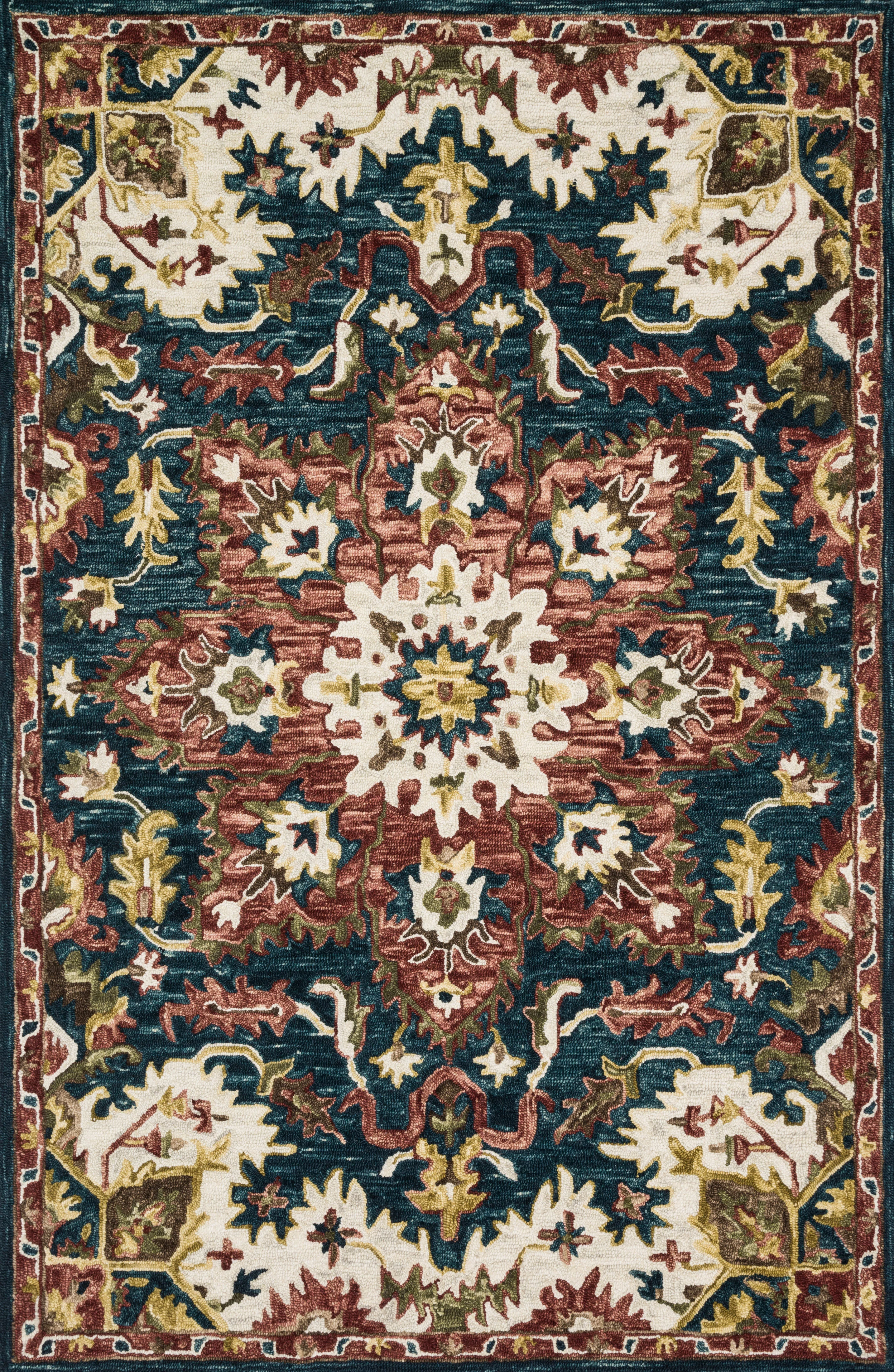 Victoria Teal / Raspberry Rug