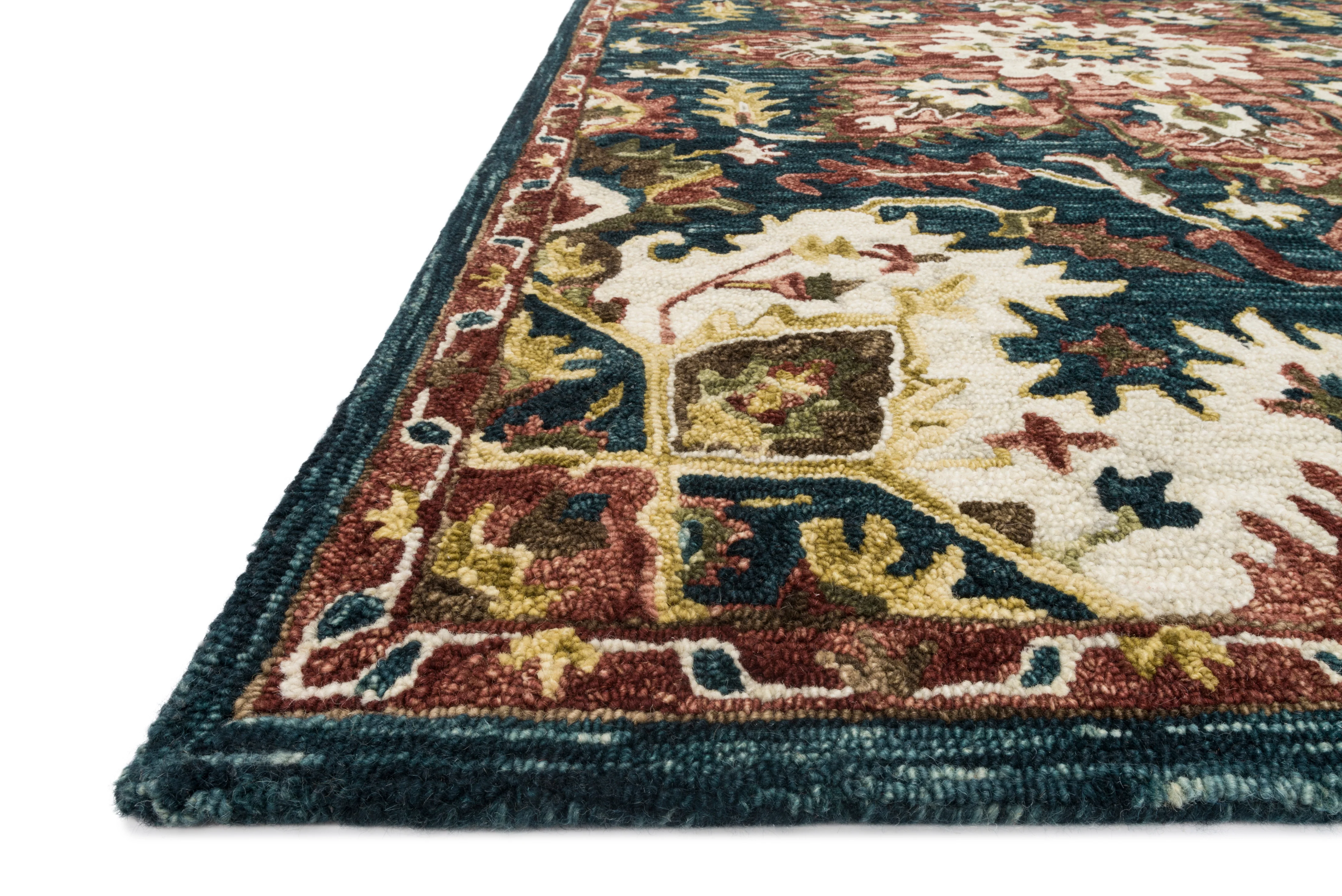 Victoria Teal / Raspberry Rug - Image 2