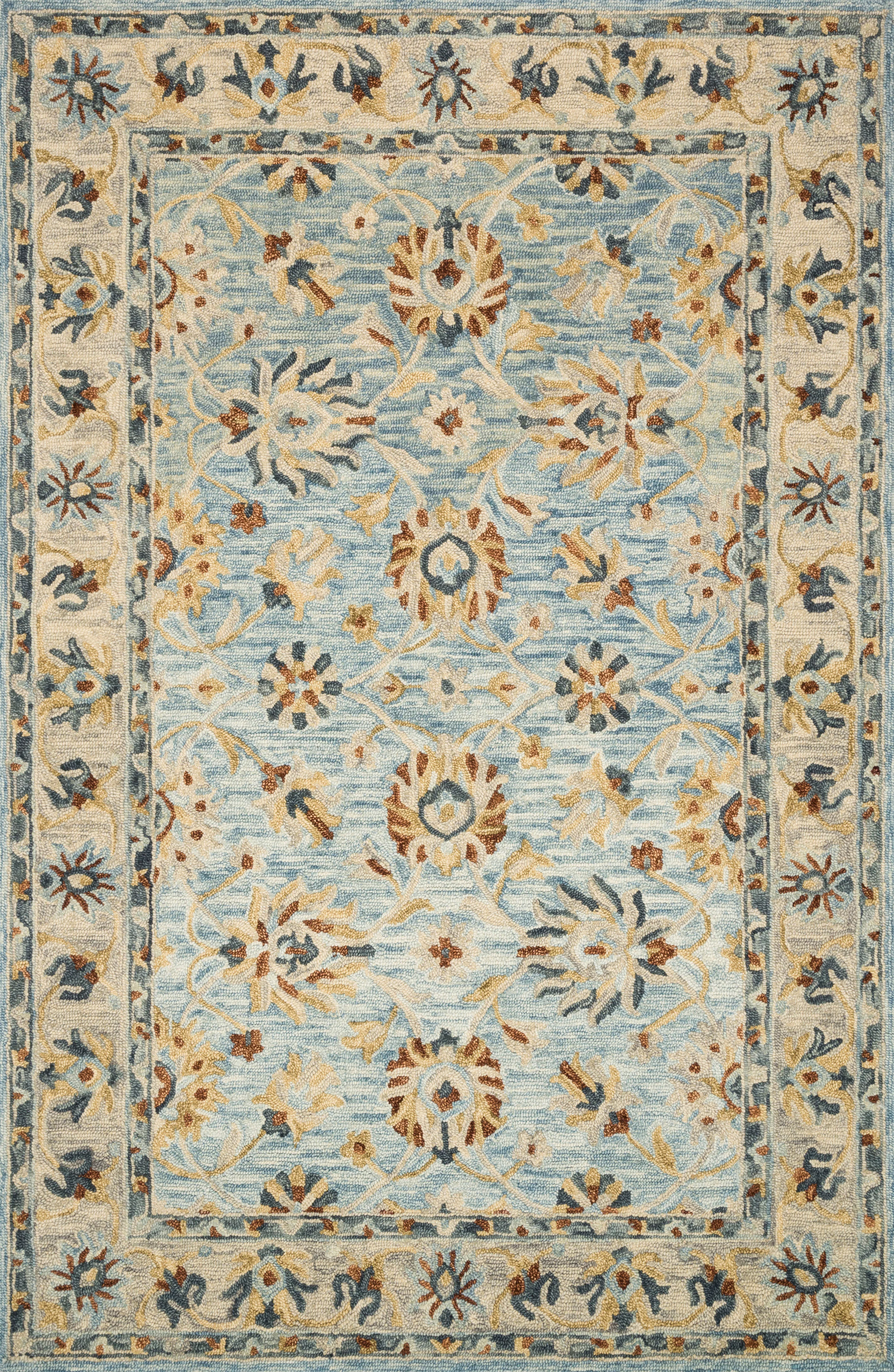 Victoria Lt. Blue / Natural Rug - Image 1