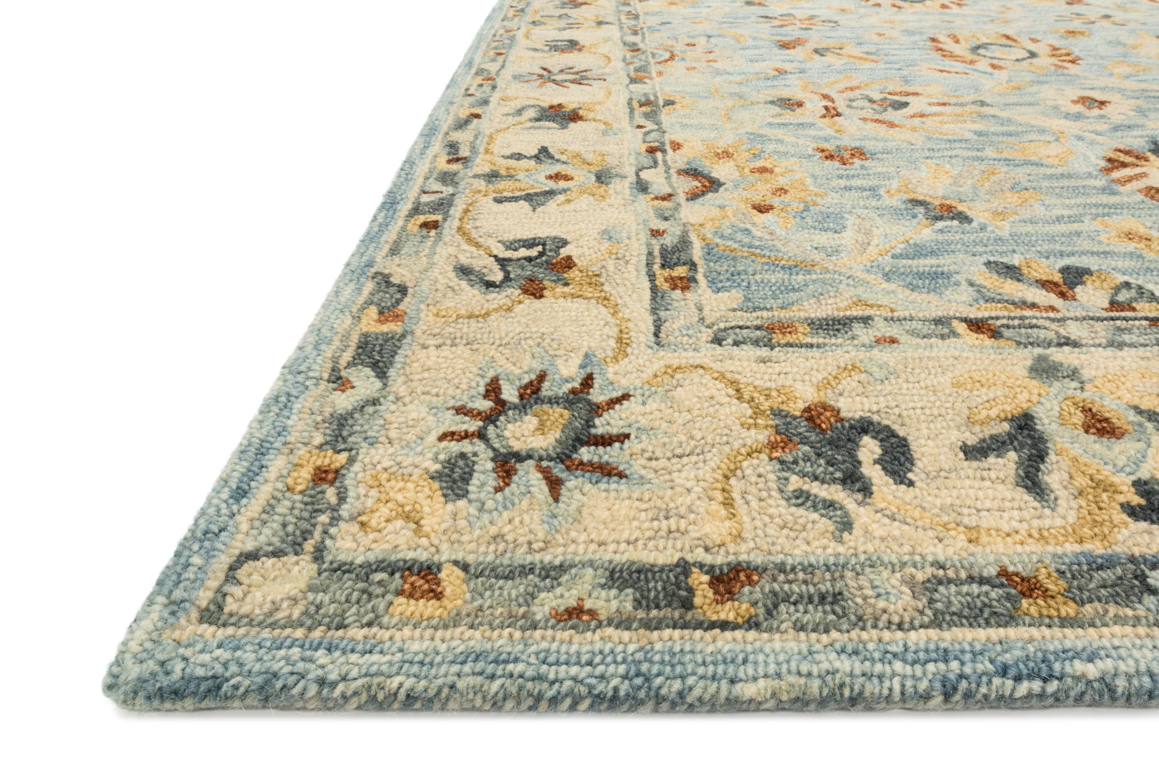 Victoria Lt. Blue / Natural Rug - Image 2