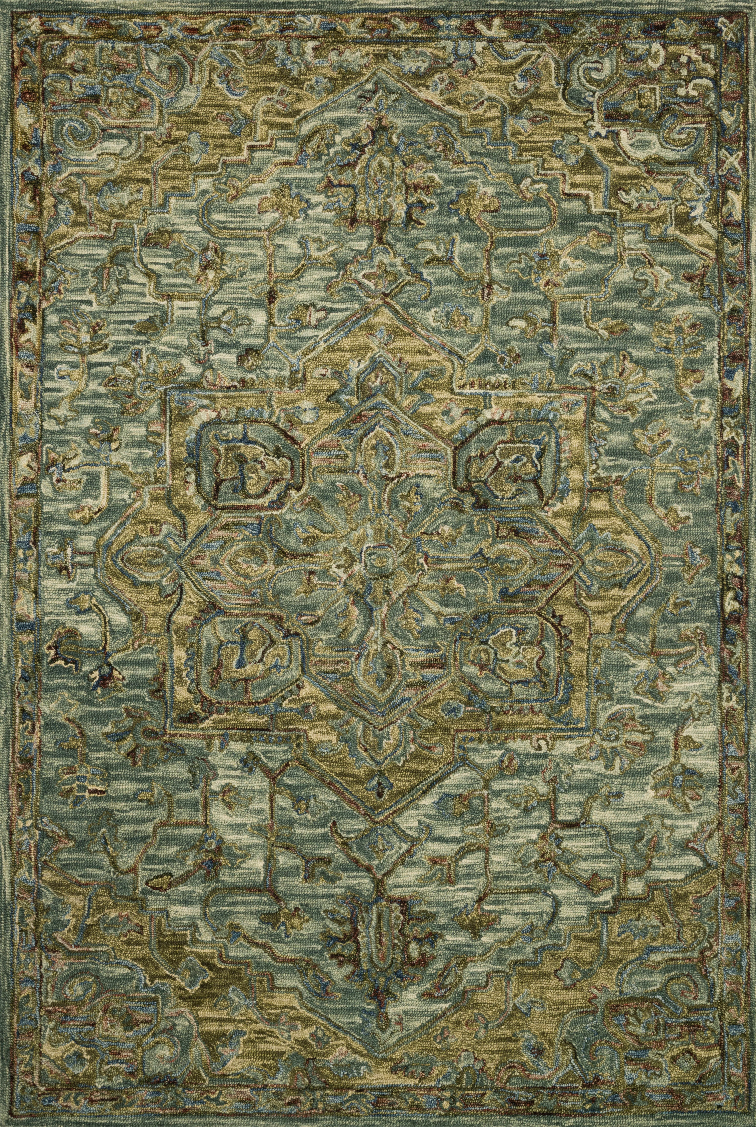 Victoria Dark Green / Tobacco Rug