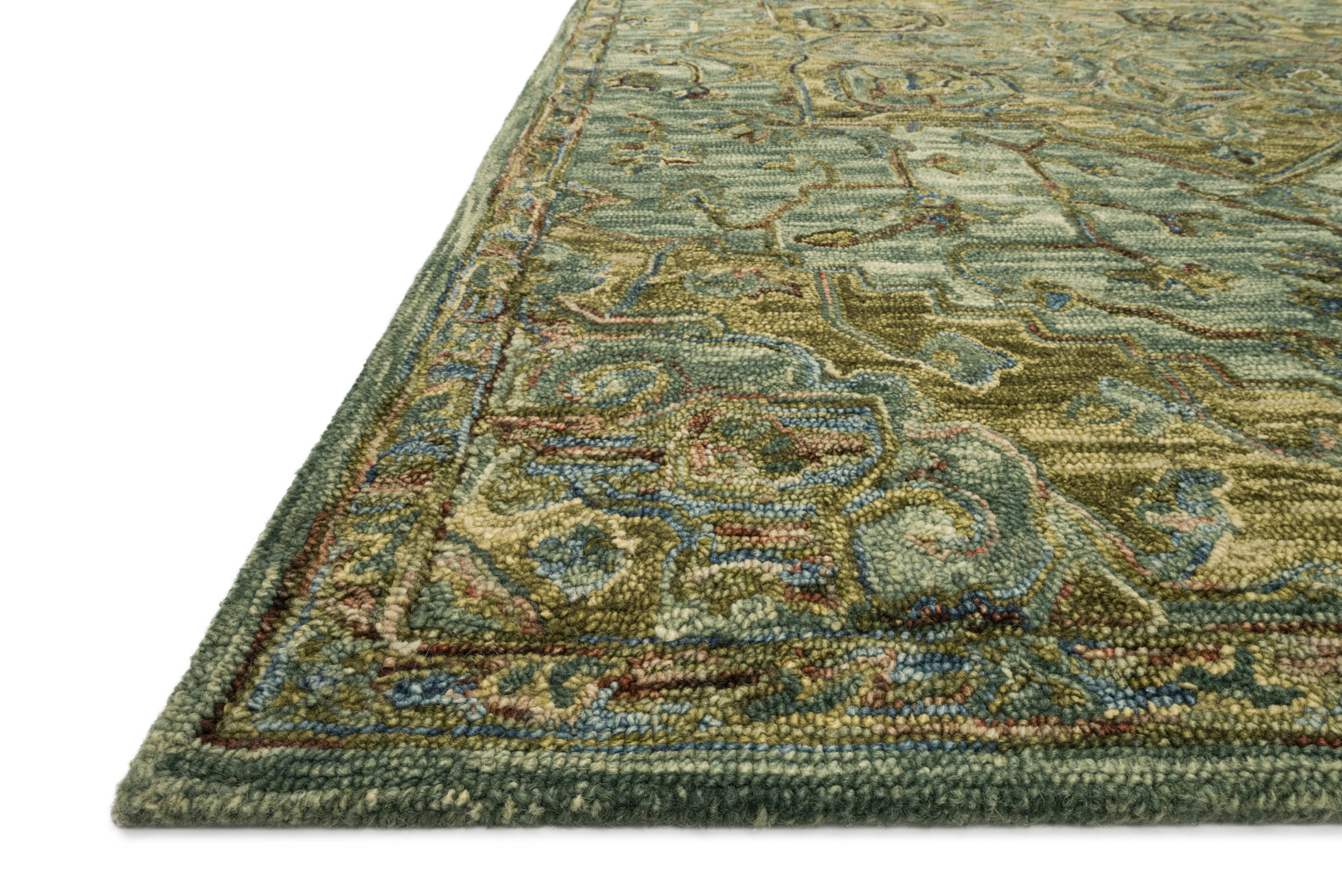 Victoria Dark Green / Tobacco Rug - Image 2