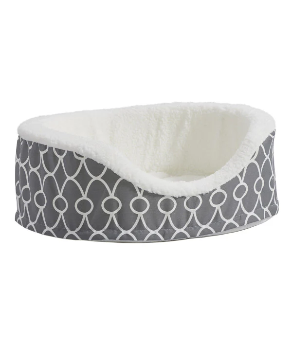 MidWest Homes for Pets Orthoperdic Egg-Crate Nesting Pet Bed w/ Teflon Fabric Protector, Small Gray 23in - Image 1