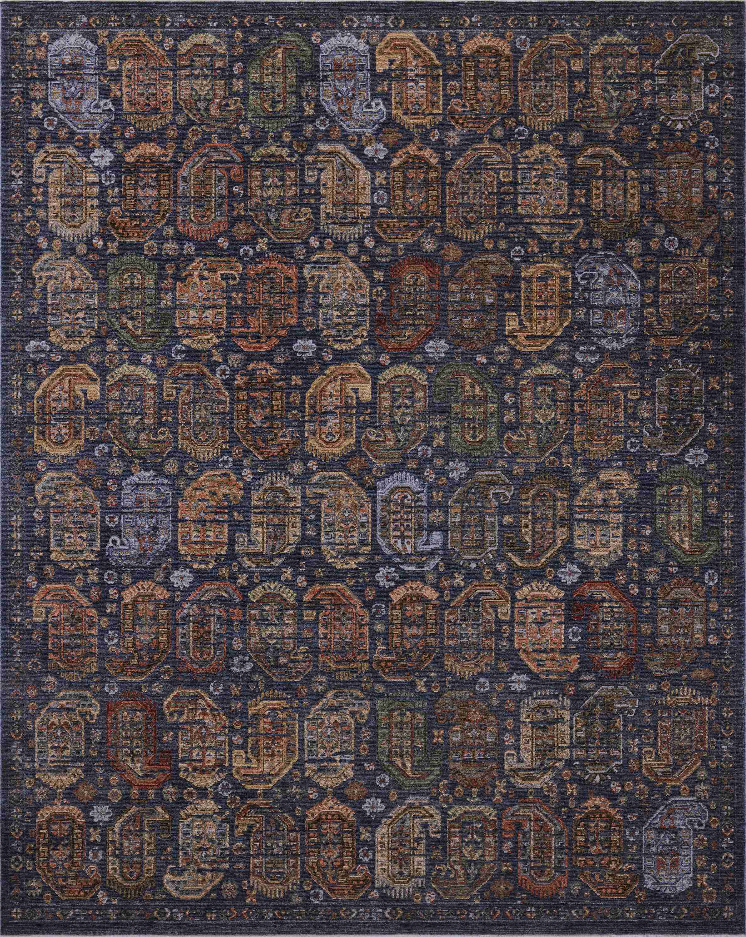 Winchester Navy / Multi Rug