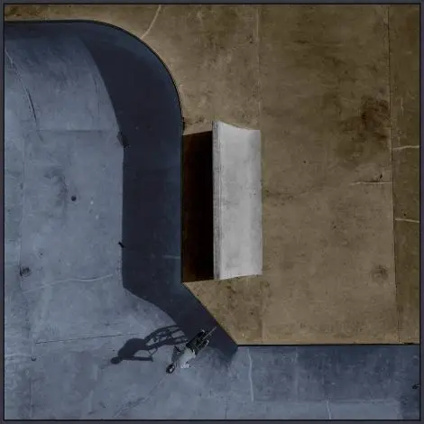 Concrete Abstract Framed Canvas - Image 1