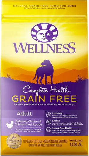 Wellness Complete Health Grain Free Adult Dry Dog Food Chicken & Chicken Meal Recipe 22lb Bag - Image 1