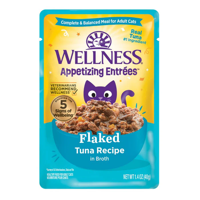 Wellness Cat Appetizing Entrees Flaked Tuna in Broth 1.4oz - Image 1