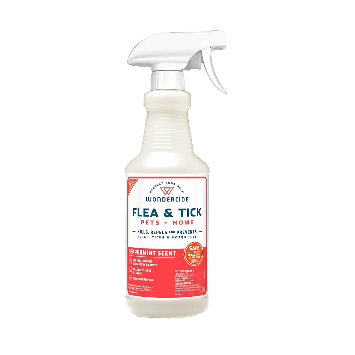 Wondercide Flea, Tick & Mosquito Spray, Peppermint, 32oz - Image 1