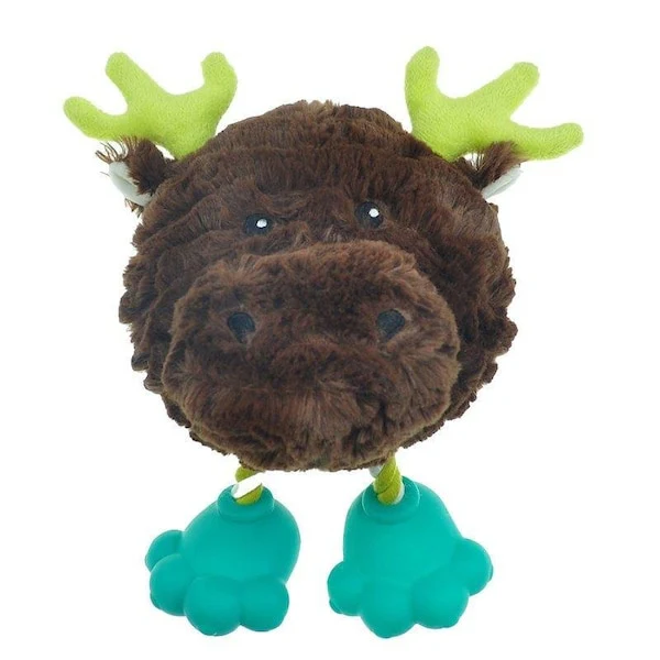 Boss Pet Pet Park Blvd Dog Toy, Footies Toy, Moose - Image 1