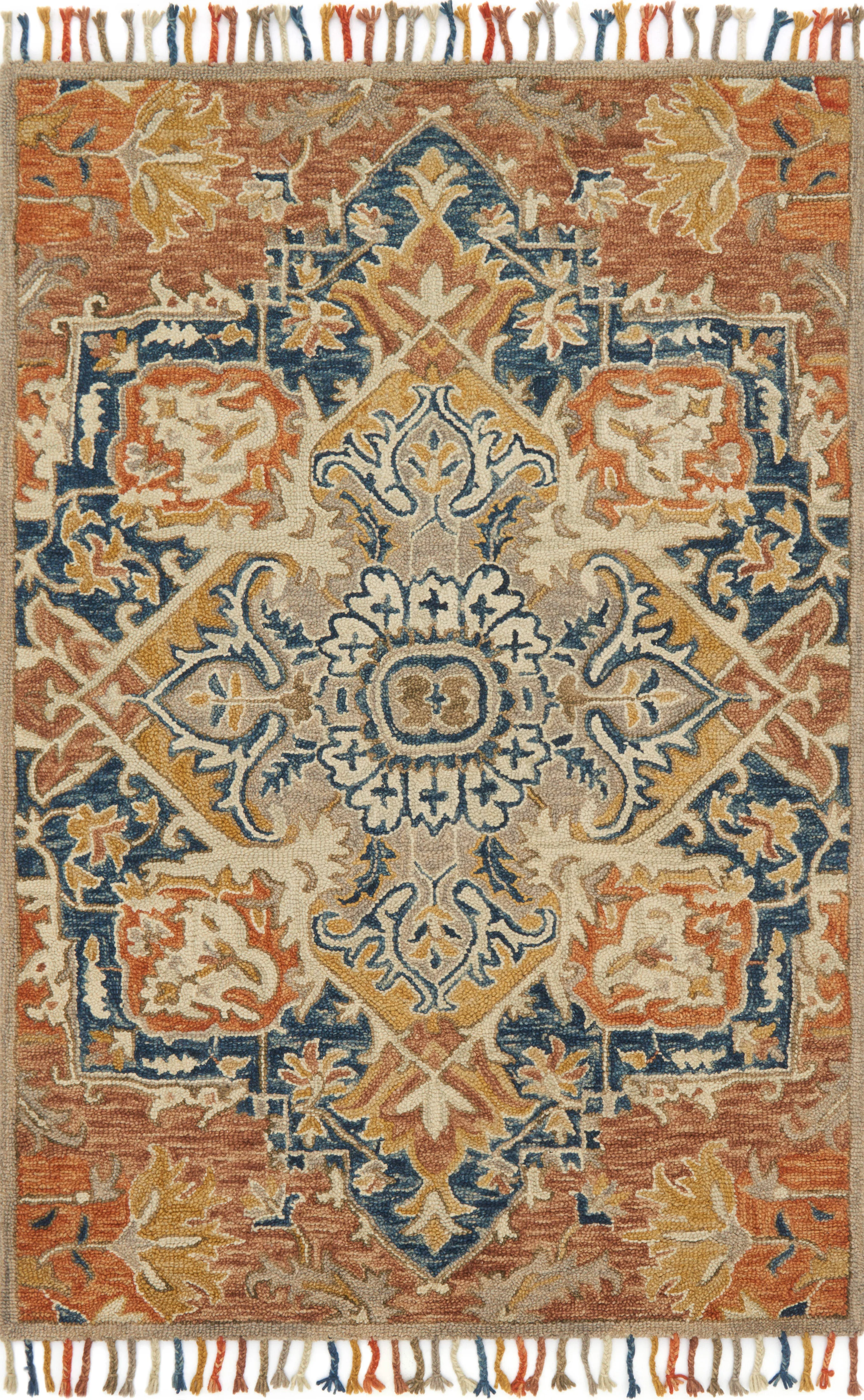 Zharah Rust / Blue Rug