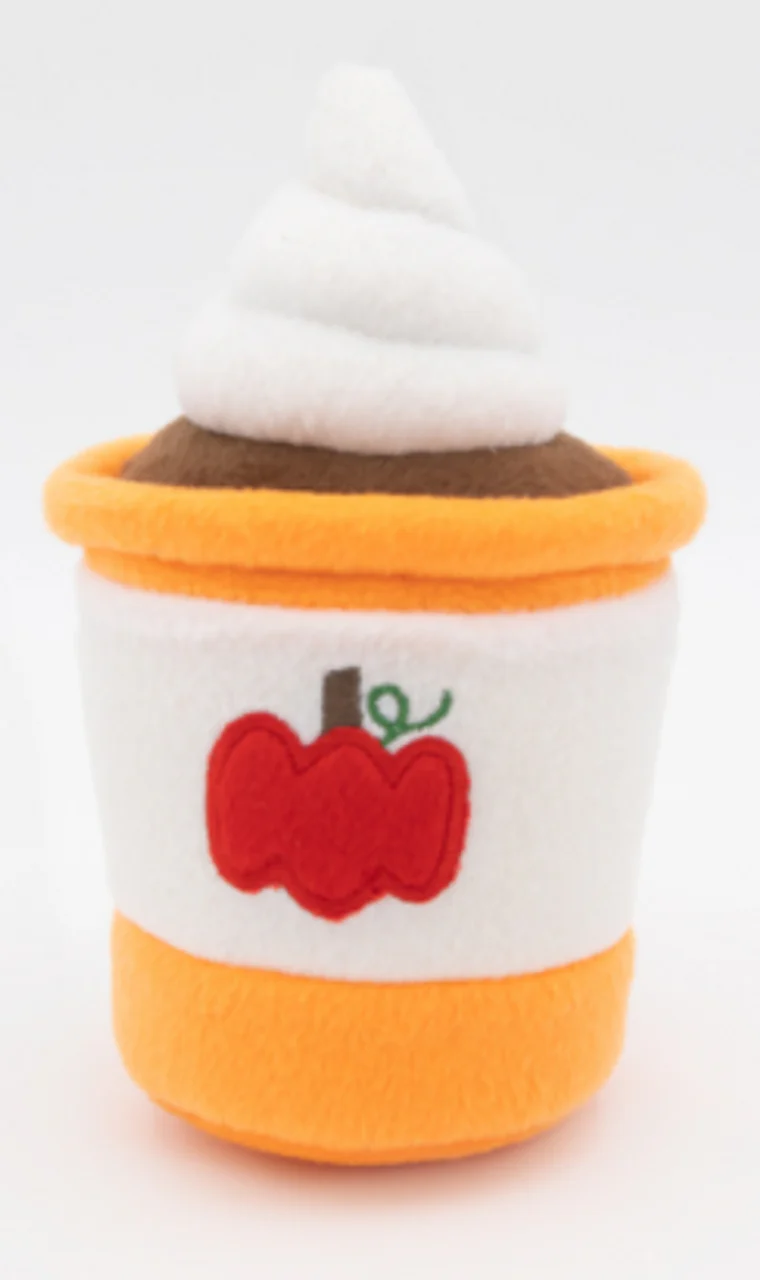Zippy Paws Nomhomz Pumpkin Spice Latte Plush Dog Toy - Image 1