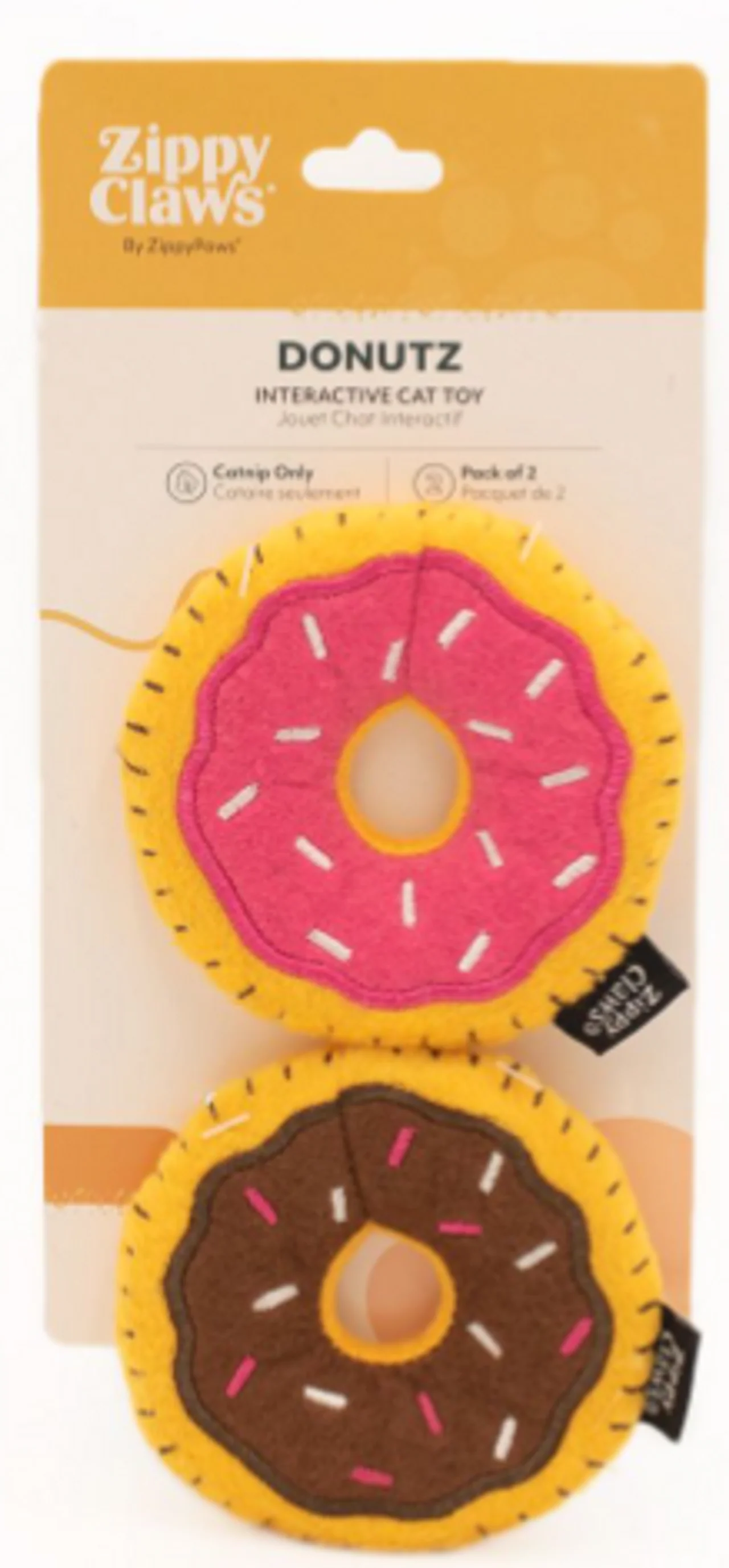 ZippyClaws Donuts Cat Toy 2pk - Image 1
