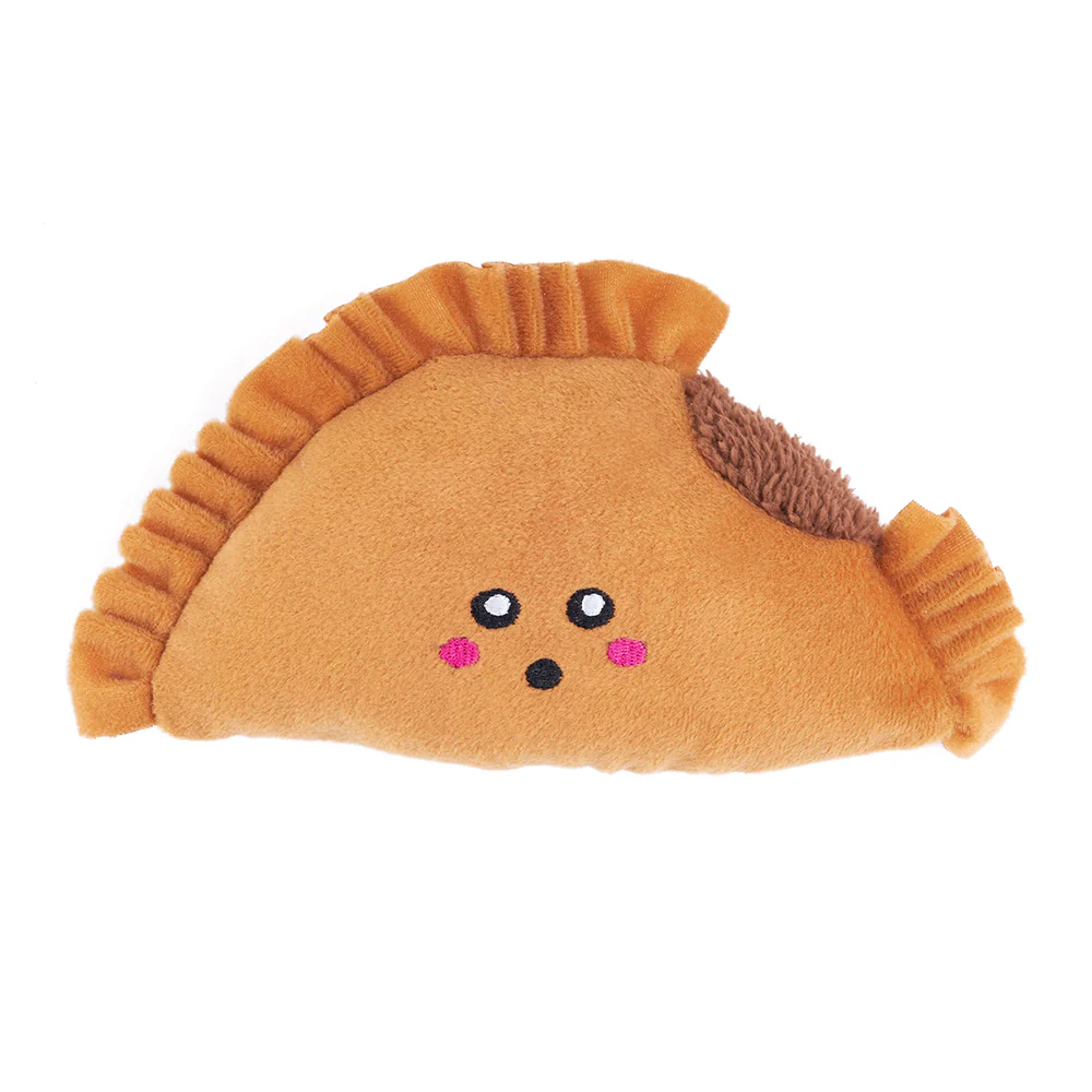 Zippypaws Plush Dog Toy NomNomz Empanada - Image 1