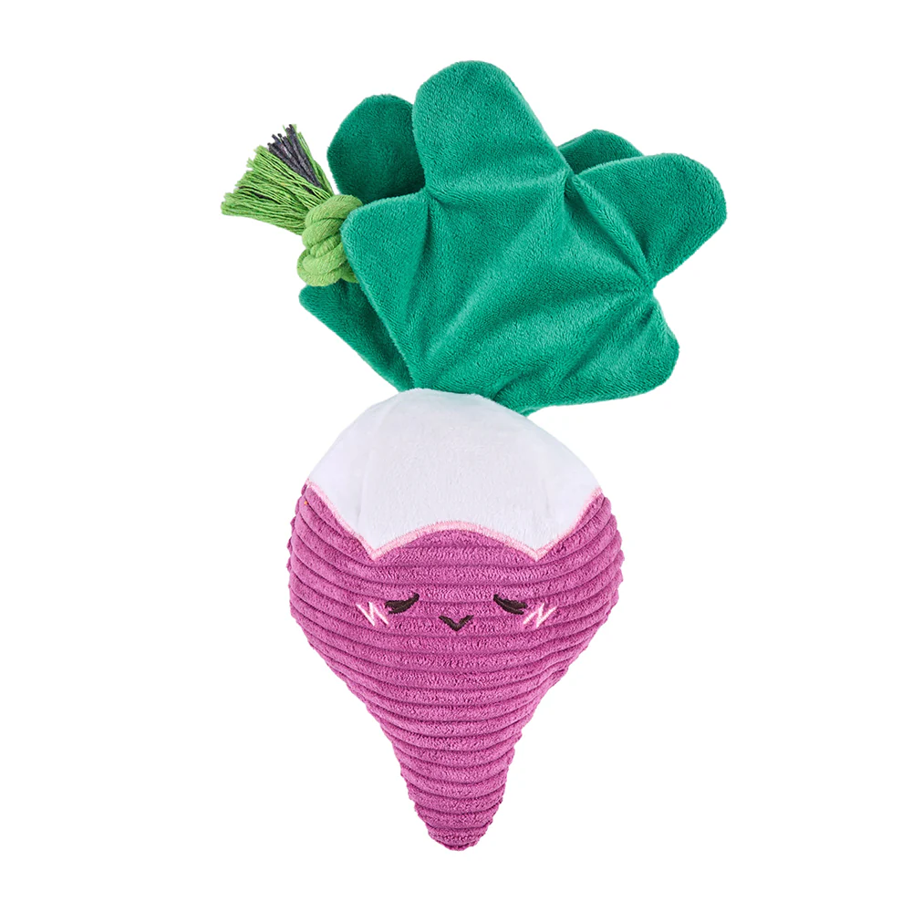 Zippypaws Plush Dog Toy Crinkle Crops Radish - Image 1