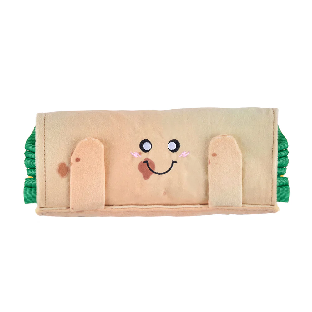Zippypaws Plush Dog Toy Snufflerz Roll Burrito - Image 1