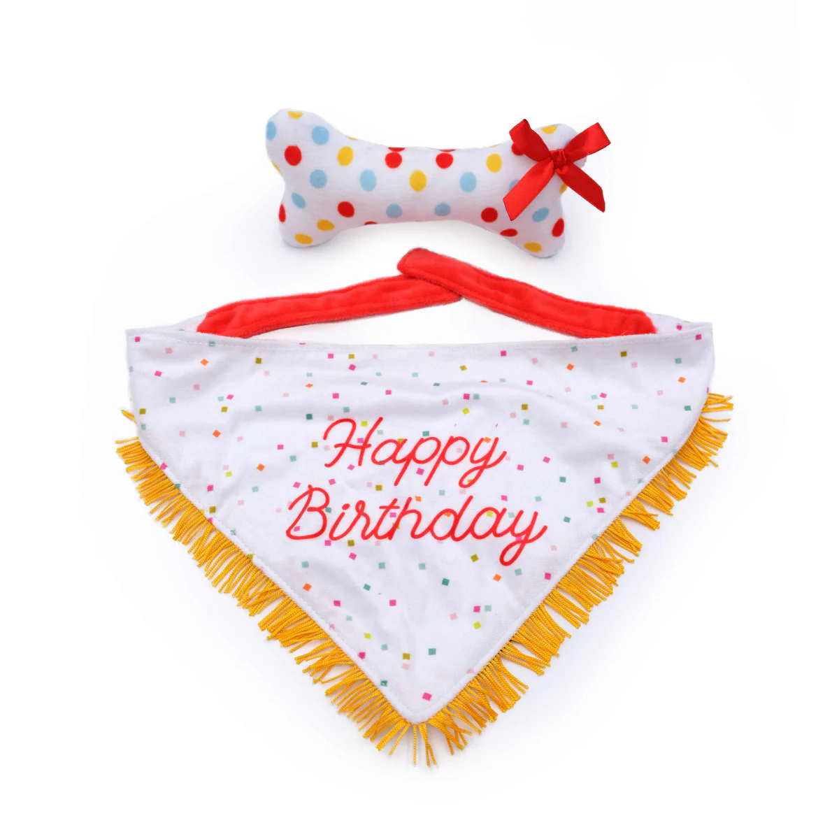 ZippyPaws Birthday Bandana and Bone 2-Pack - Image 1