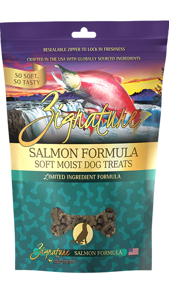 Zignature 4oz Soft Treats Salmon - Image 1
