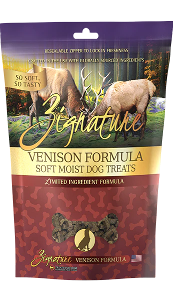 Zignature 4oz Soft Treats Venison - Image 1