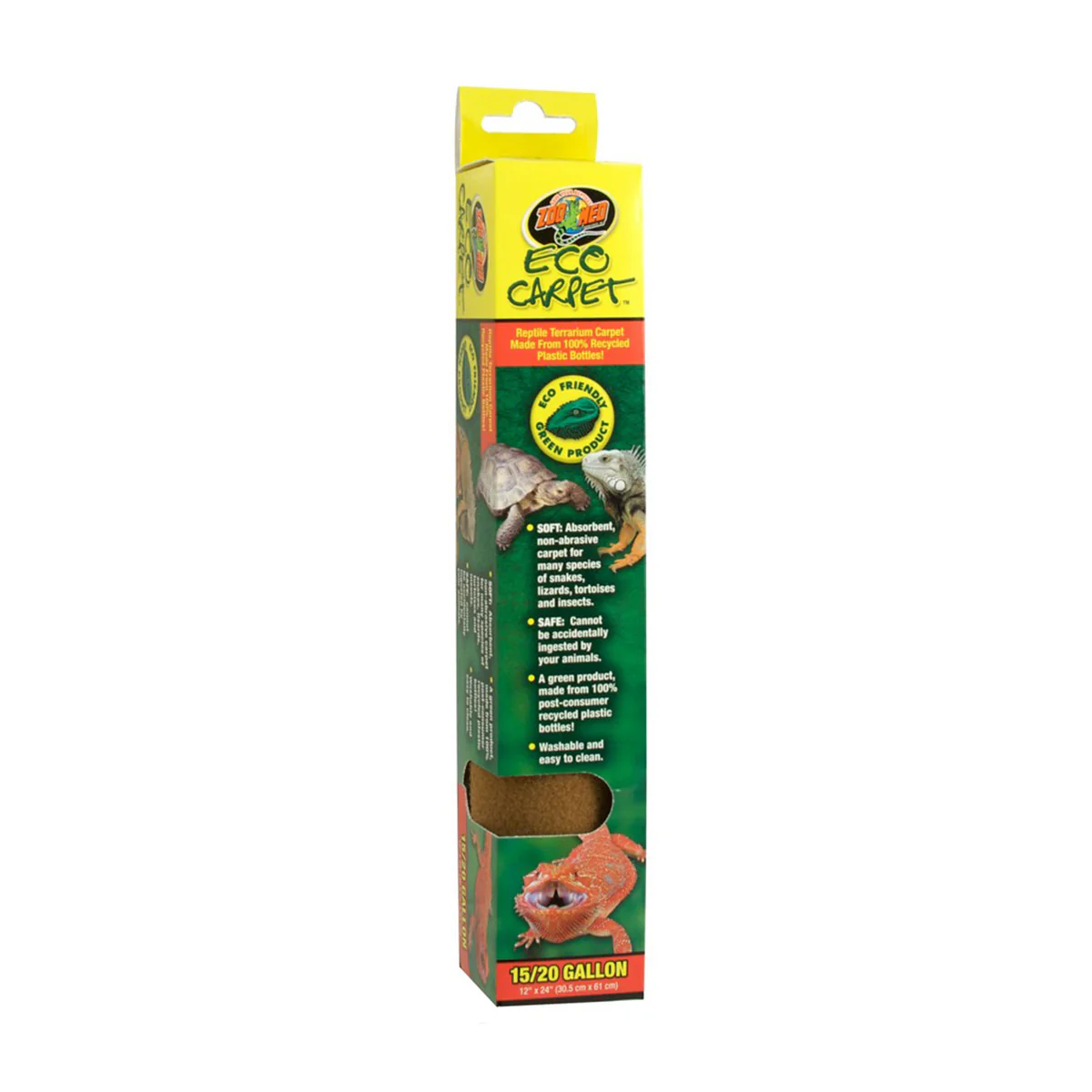 Zoo Med Eco Carpet Reptile Terrarium Carpet, Tan, 15 / 20 Gallon - Image 1