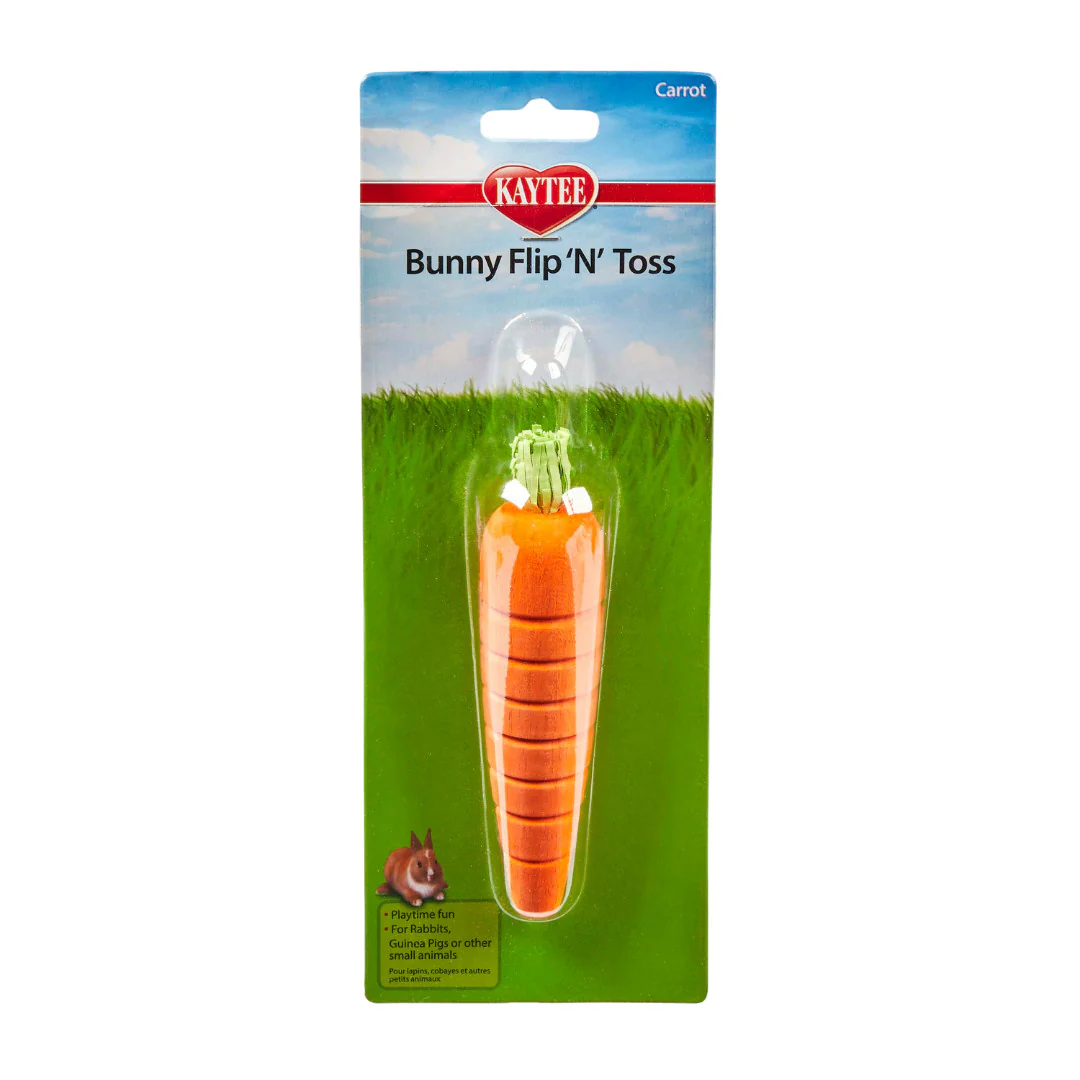 Kaytee Bunny Flip-N-Toss Toy Carrot - Image 1