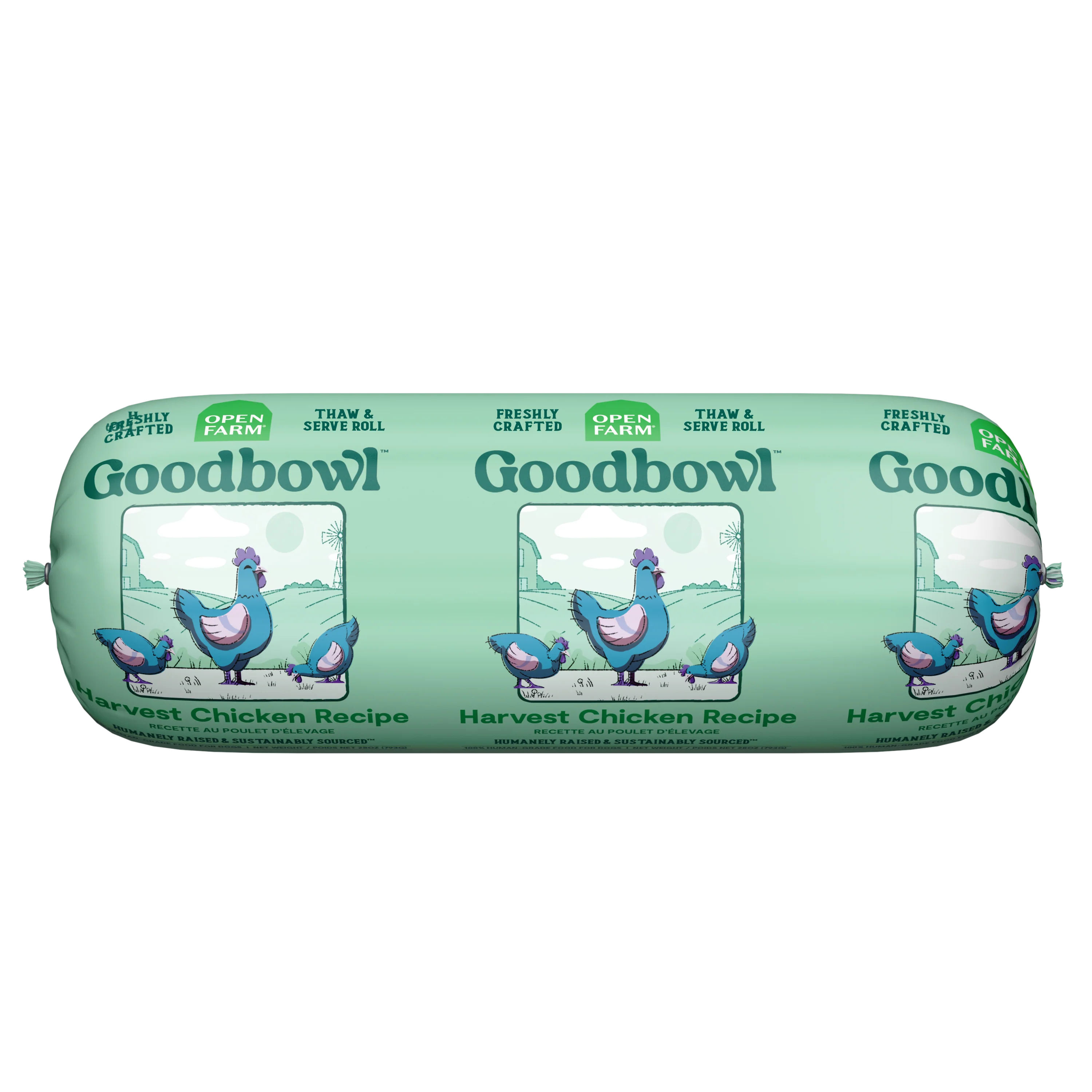 Open Farm Goodbowl Freshly Crafted Chicken & Grass-Fed Beef Recipe Roll 28oz Roll