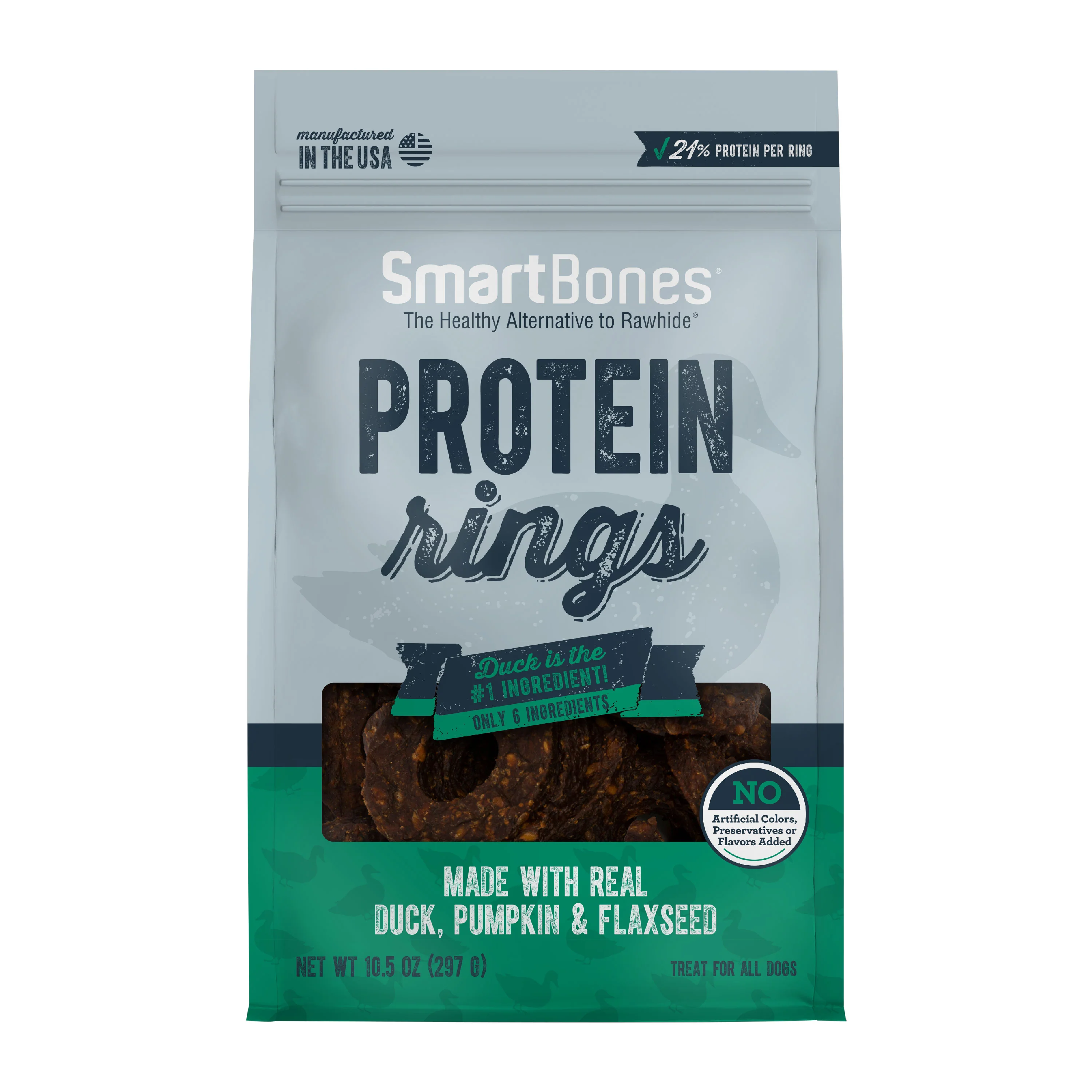 SmartBones Protein Rings With Real Duck, Pumpkin And Flaxseed, 10.5 OZ - Image 1