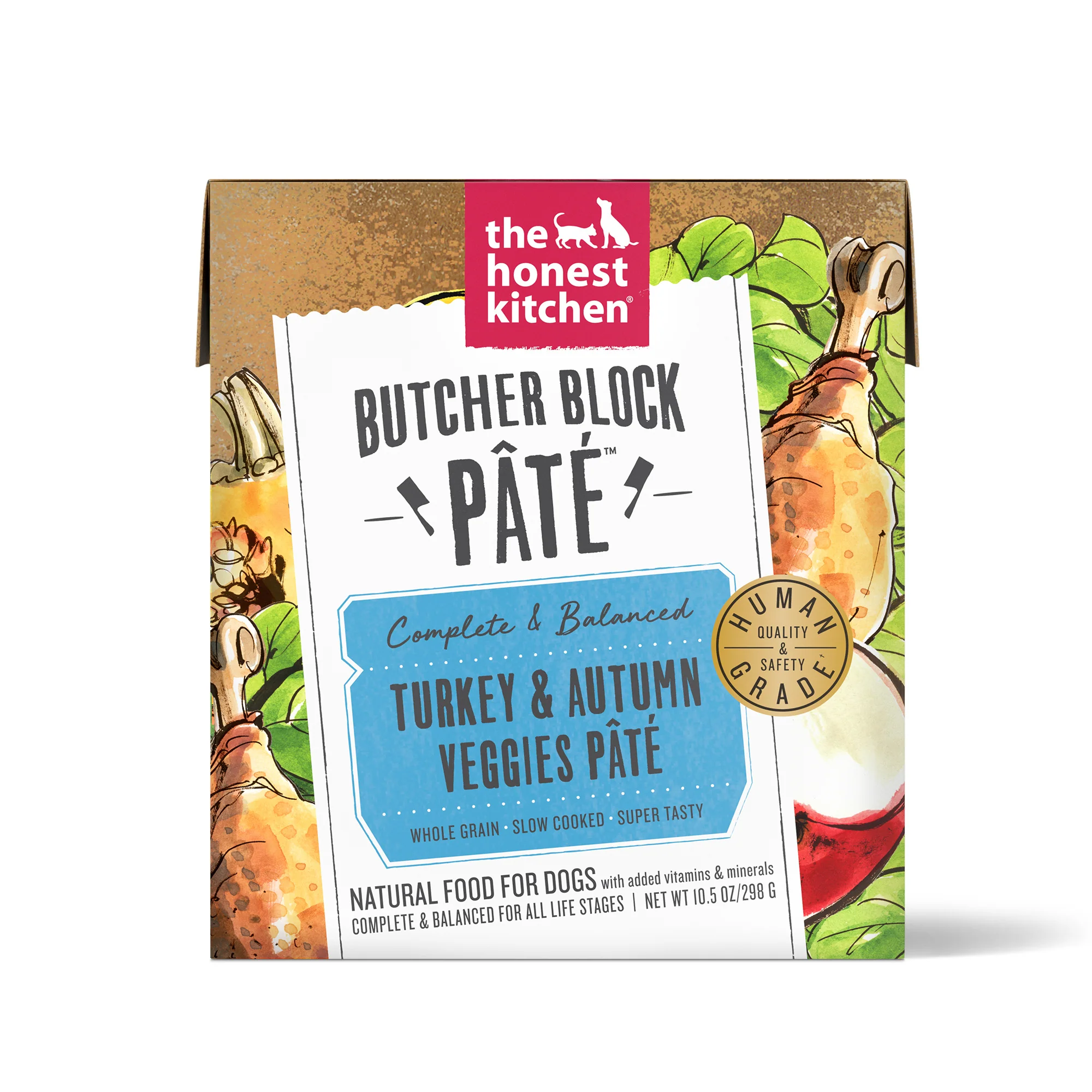 The Honest Kitchen Butcher Block Pâté: Turkey & Autumn Veggies Wet Dog Food 10.5oz - Image 1