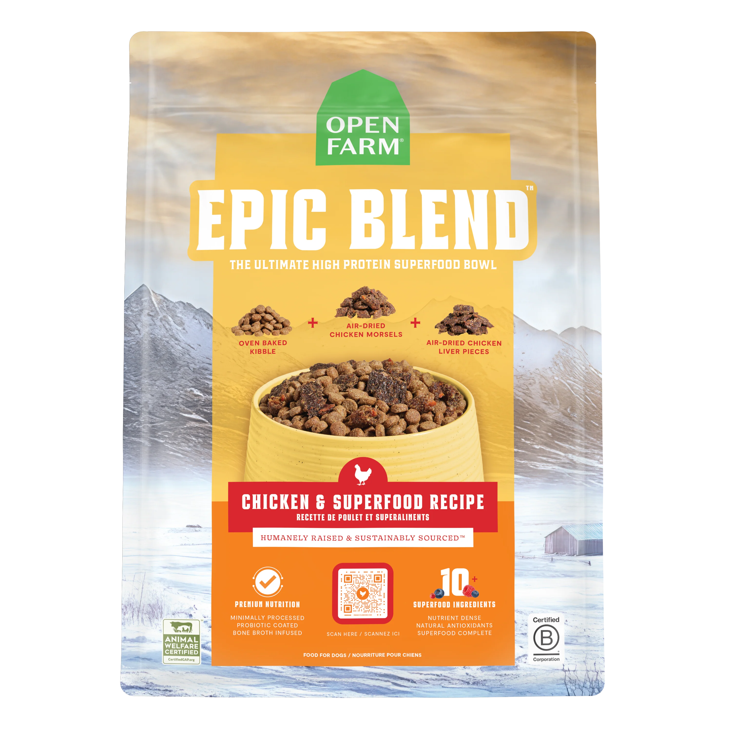 Open Farm Epic Blend Chicken & Superfood Recipe 18lb Bag