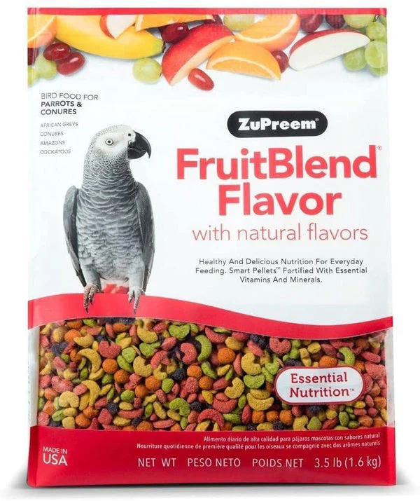 ZuPreem FruitBlend Flavor Bird Food for Parrots & Conures 3.5lb - Image 1