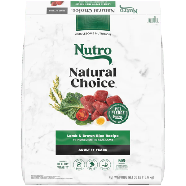 Nutro Natural Choice Dry Dog Food Adult Lamb & Brown Rice Recipe 30lb bag - Image 1
