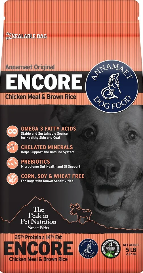 Annamaet Encore Dog Food 25% Protein Fish Formula 5lb - Image 1