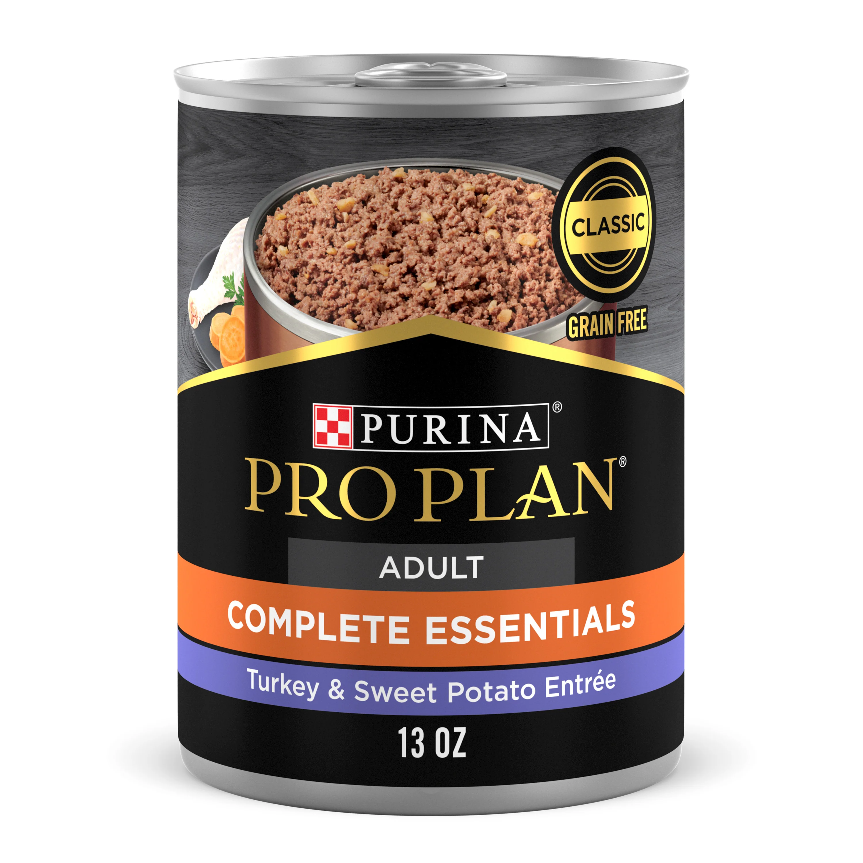 Purina Pro Plan Grain Free Dog Food Wet Pate, Turkey and Sweet Potato Entrée 13oz - Image 1