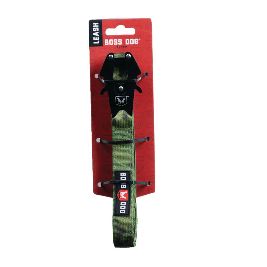 Boss Dog Tactical Dog Leash 6ft 1in Green Camo - Image 1