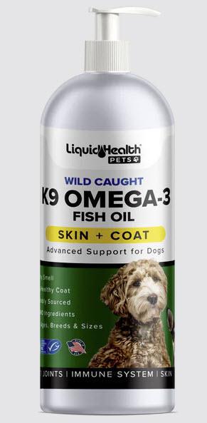K9 Liquid Health Skin and Coat Fish Oil 16oz - Image 1