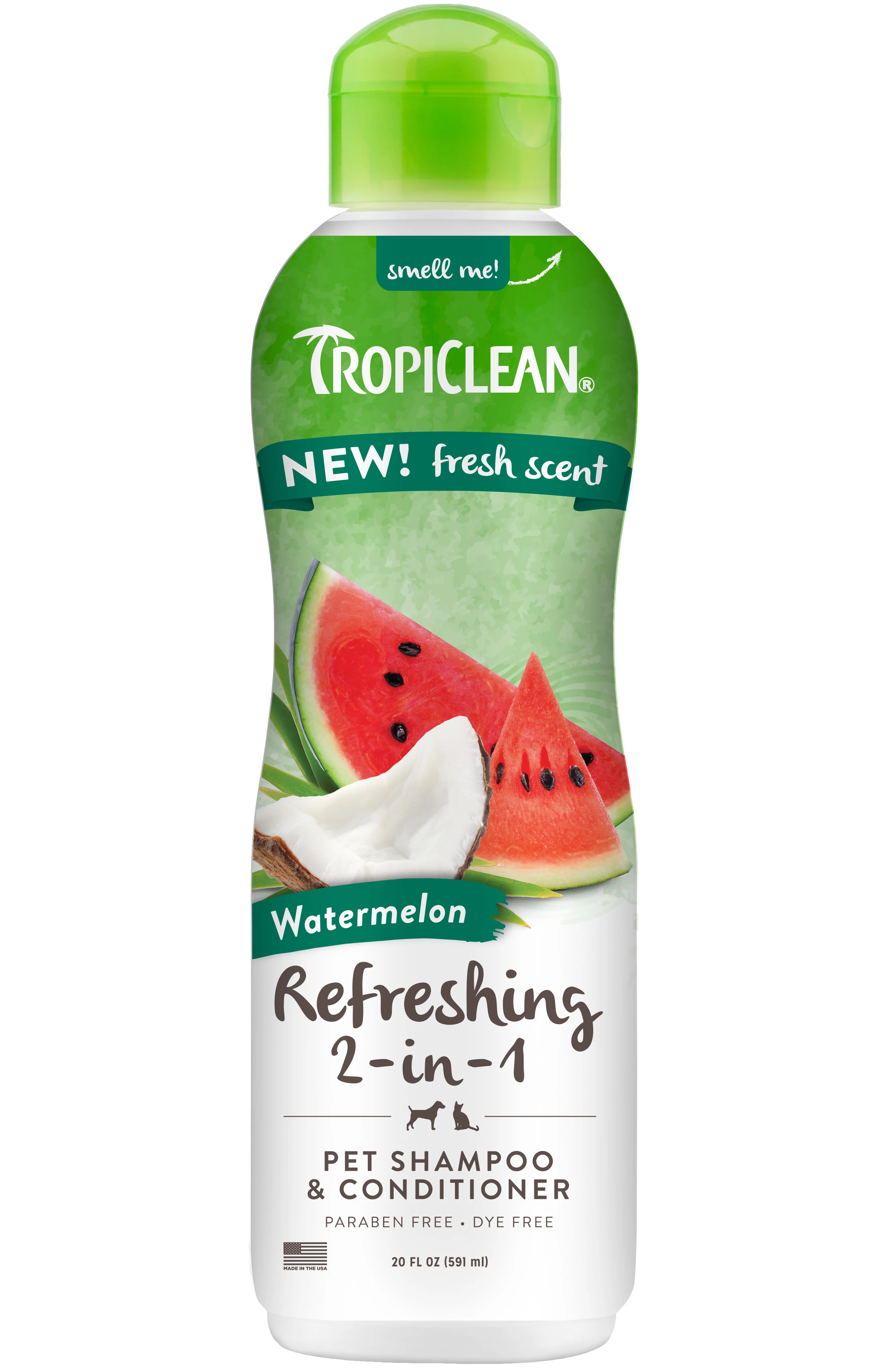 TropiClean Watermelon Refreshing 2-in-1 Shampoo and Conditioner 20oz - Image 1