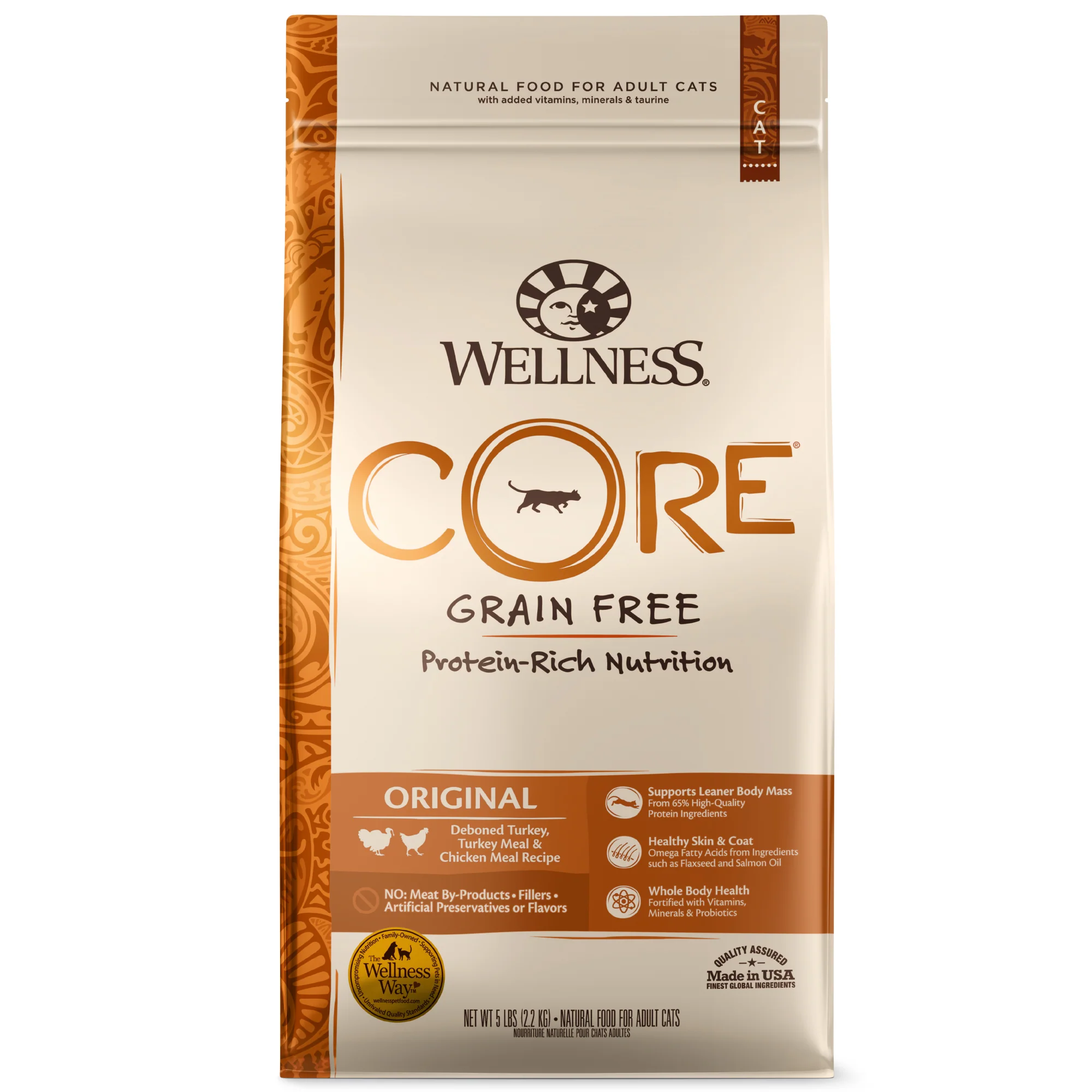 Wellness CORE Grain-Free Original Formula Dry Cat Food 5lb Bag - Image 1