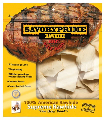 Savory Prime All Size Dogs All Ages Rawhide Chips Natural 6 in. L 1 pk - Image 1