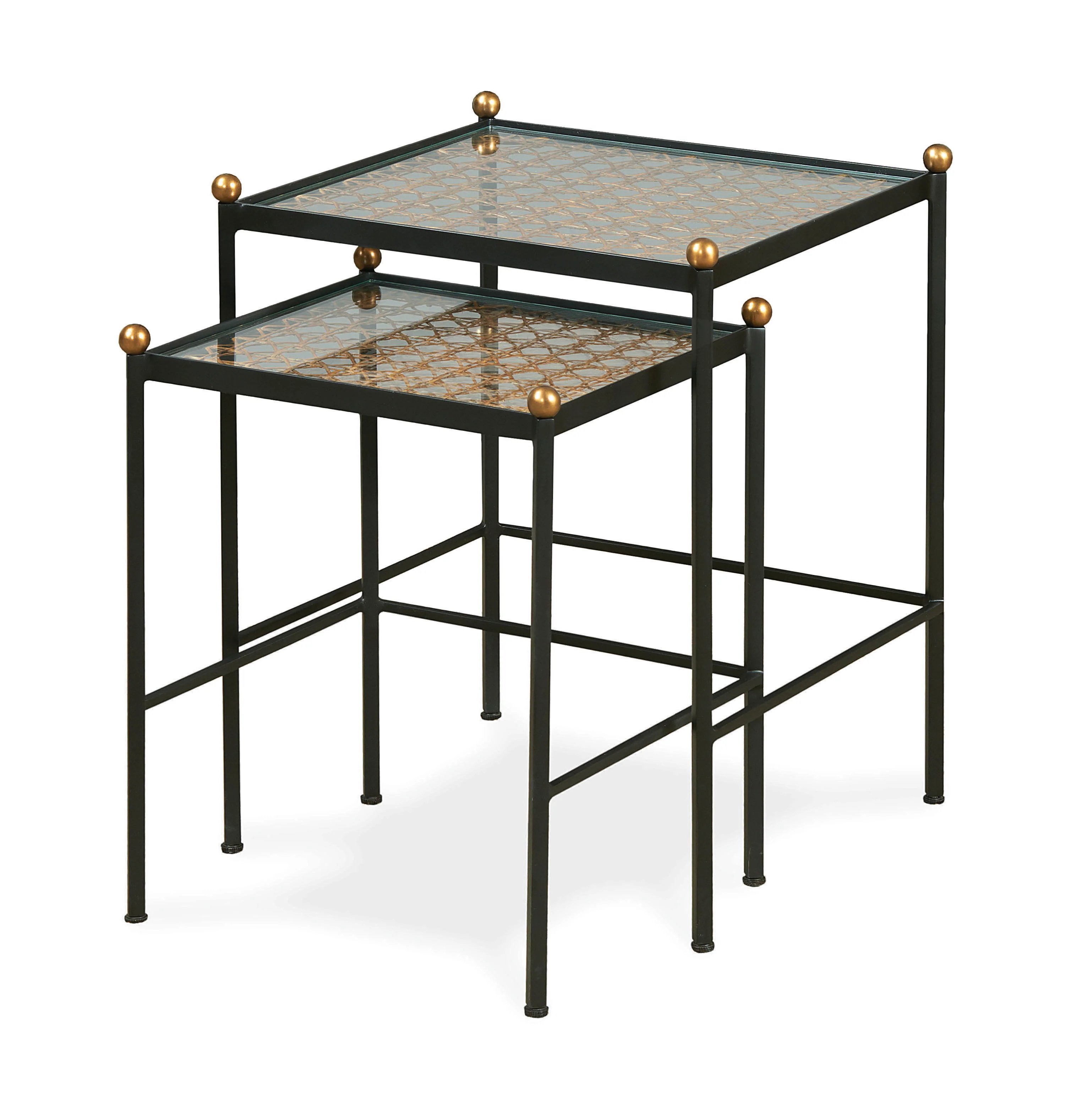 Gilded Grid Nesting Tables - Image 2