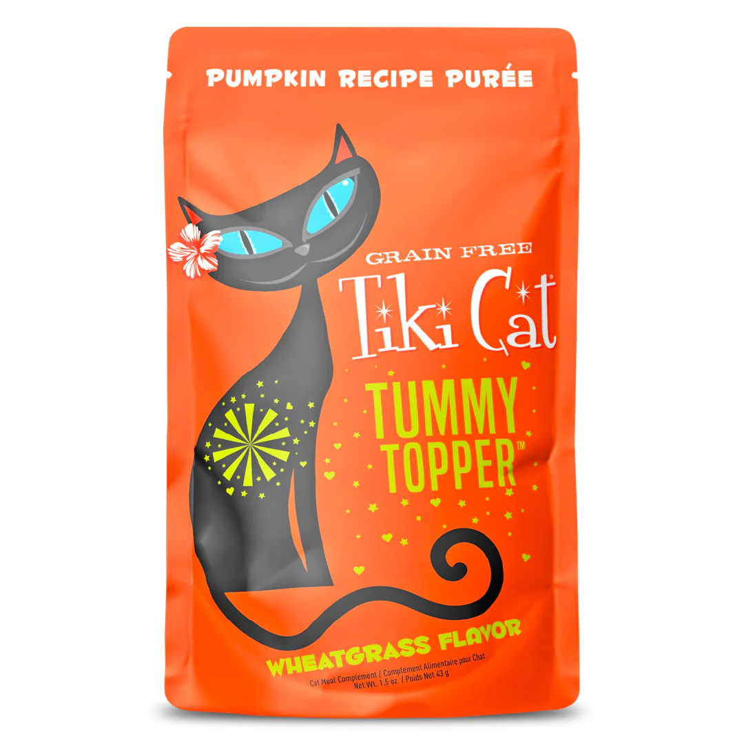 Tiki Cat Tummy Topper Pumpkin & Wheatgrass Cat Food Pouch, 1.5oz - Image 1