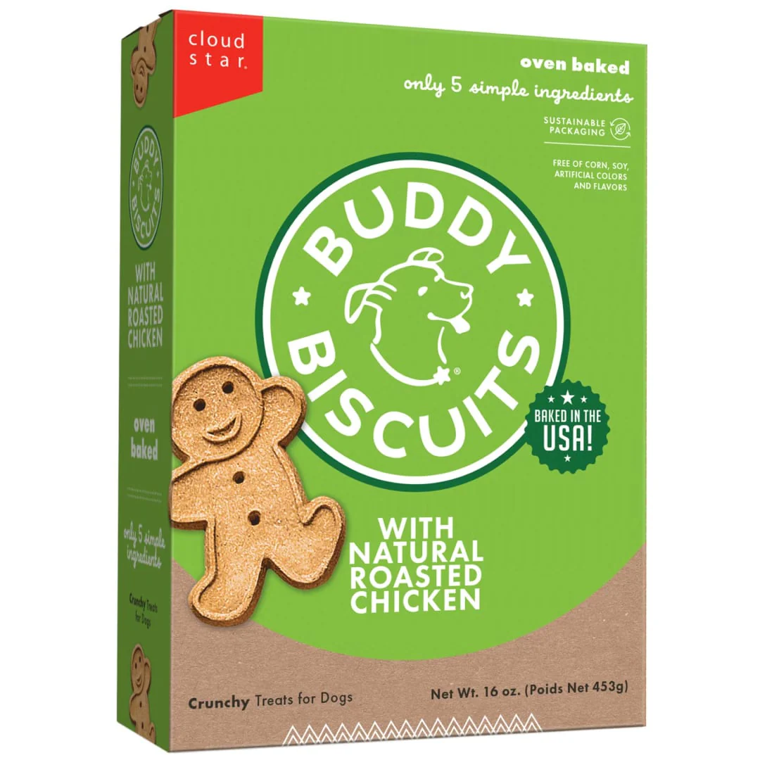 Cloud Star Buddy Biscuits Crunchy Dog Treats, Roasted Chicken, 16 oz. Box - Image 1