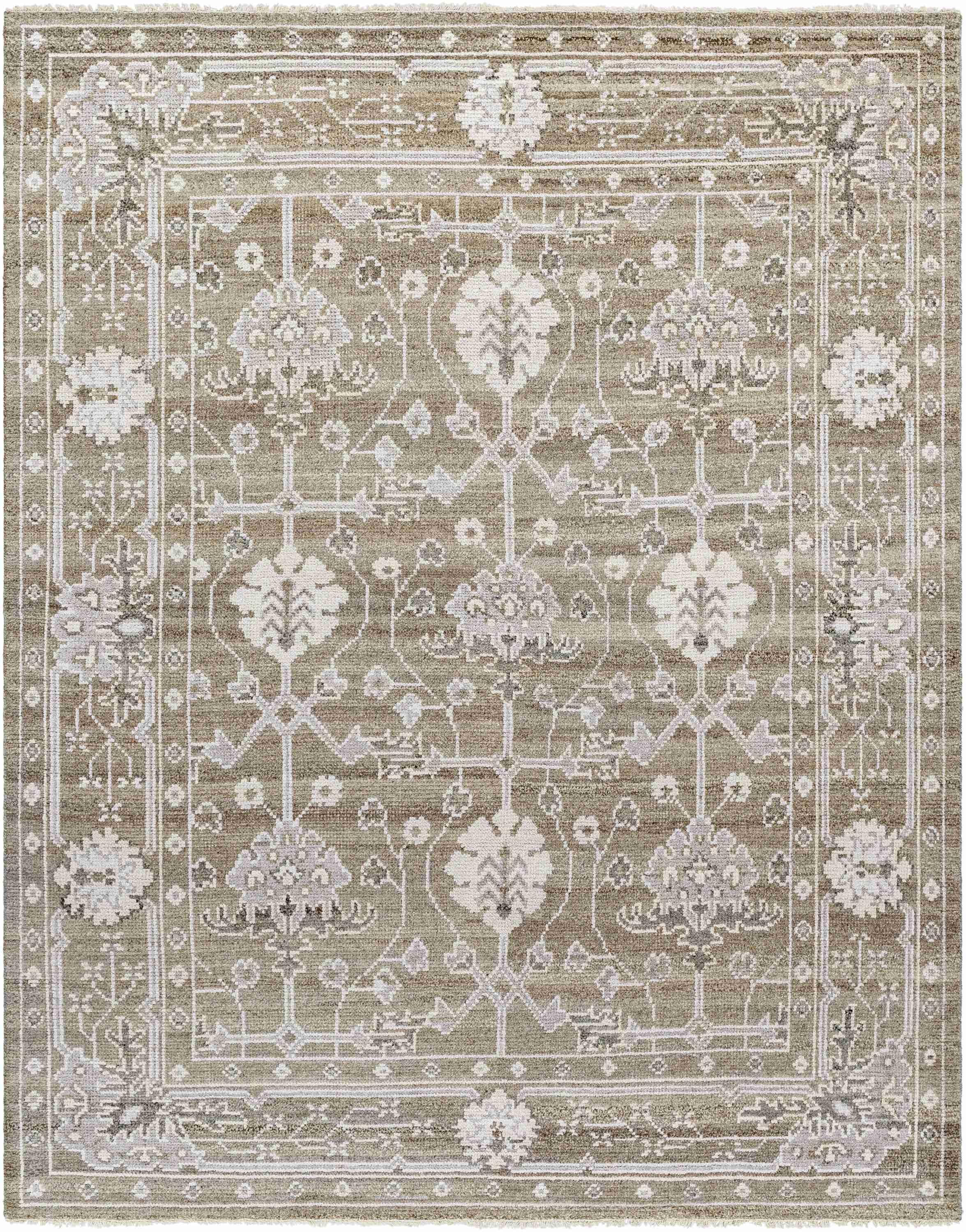 Almeria Floral Light Brown Rug