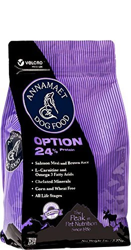 Annamaet Original Option Dog Food 24% Protein Salmon & Brown Rice 5lb - Image 1
