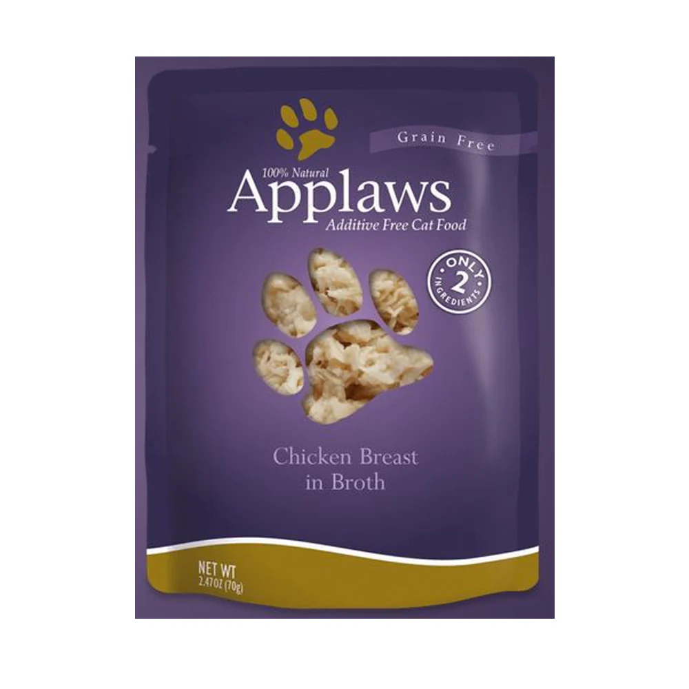 Applaws Pouch Cat Food Grain Free Chicken Breast in Broth 2.47oz - Image 1