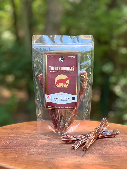 Timberdoodles Dog Treats Beef Crunchy Sticks 10pk - Image 1