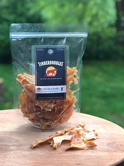Timberdoodles Jerkey Treat for Dogs 4oz Chicken - Image 1