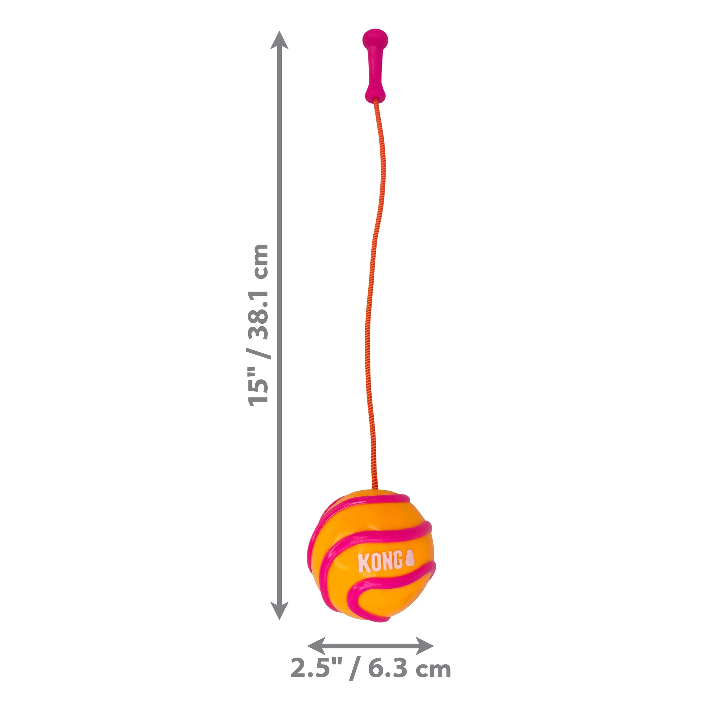 Kong Dog Toy Bunji High-Viz Ball Assorted Medium - Image 1