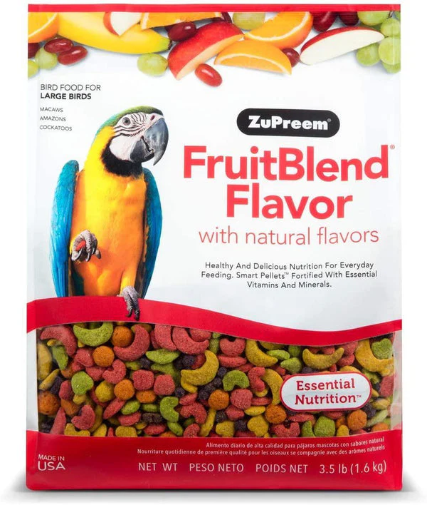 ZuPreem FruitBlend Flavor Bird Food for Large Birds 3.5lb - Image 1