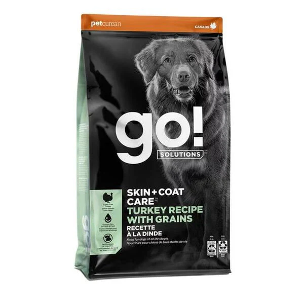 Petcurean Go Dry Dog Food Skin and Coat 22lb Turkey - Image 1