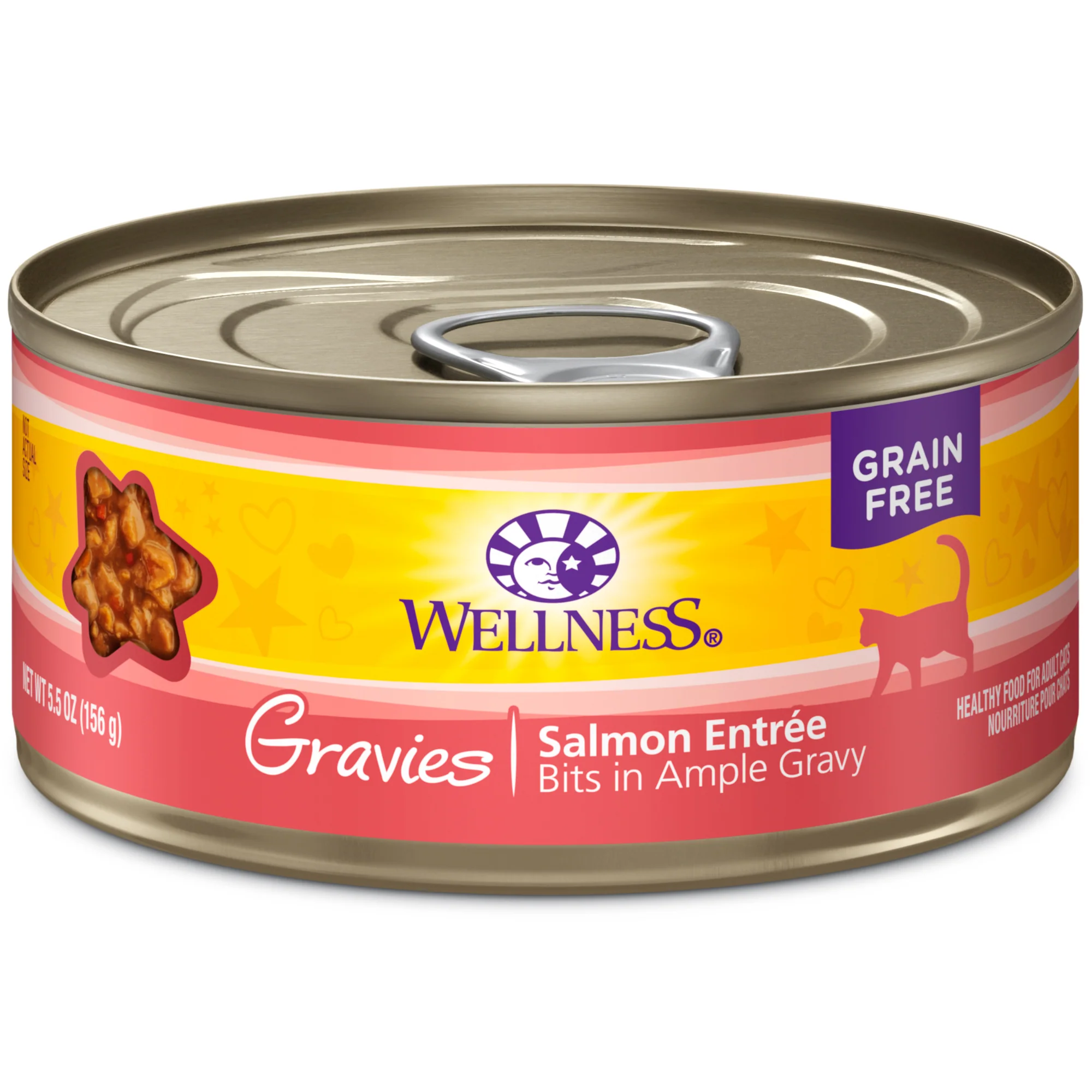 Wellness Complete Health Gravies Grain Free Canned Cat Food Salmon Entree 5.5ozs - Image 1